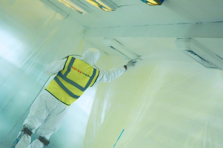 Mineral Fibre Suspended Ceiling Spraying » Sprayzone