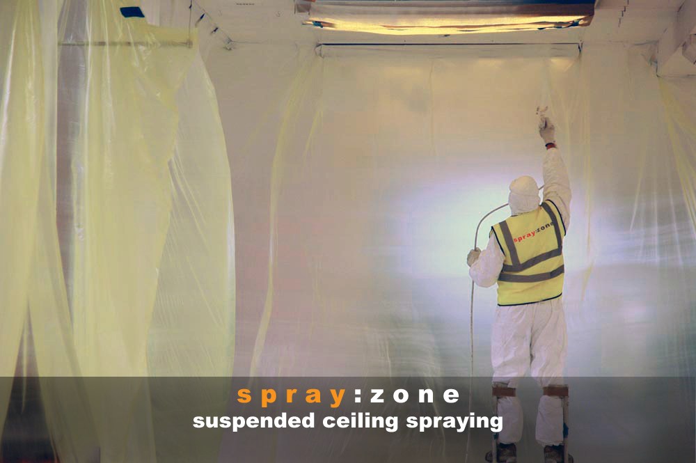 Sprayzone Suspended Ceiling Spraying 1